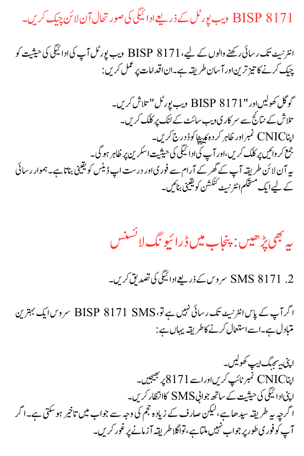 How to Easily Check BISP 8171 Payment