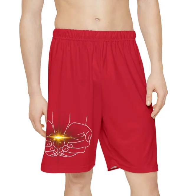 Dark Red GGH Shorts (AOP) - Image 4